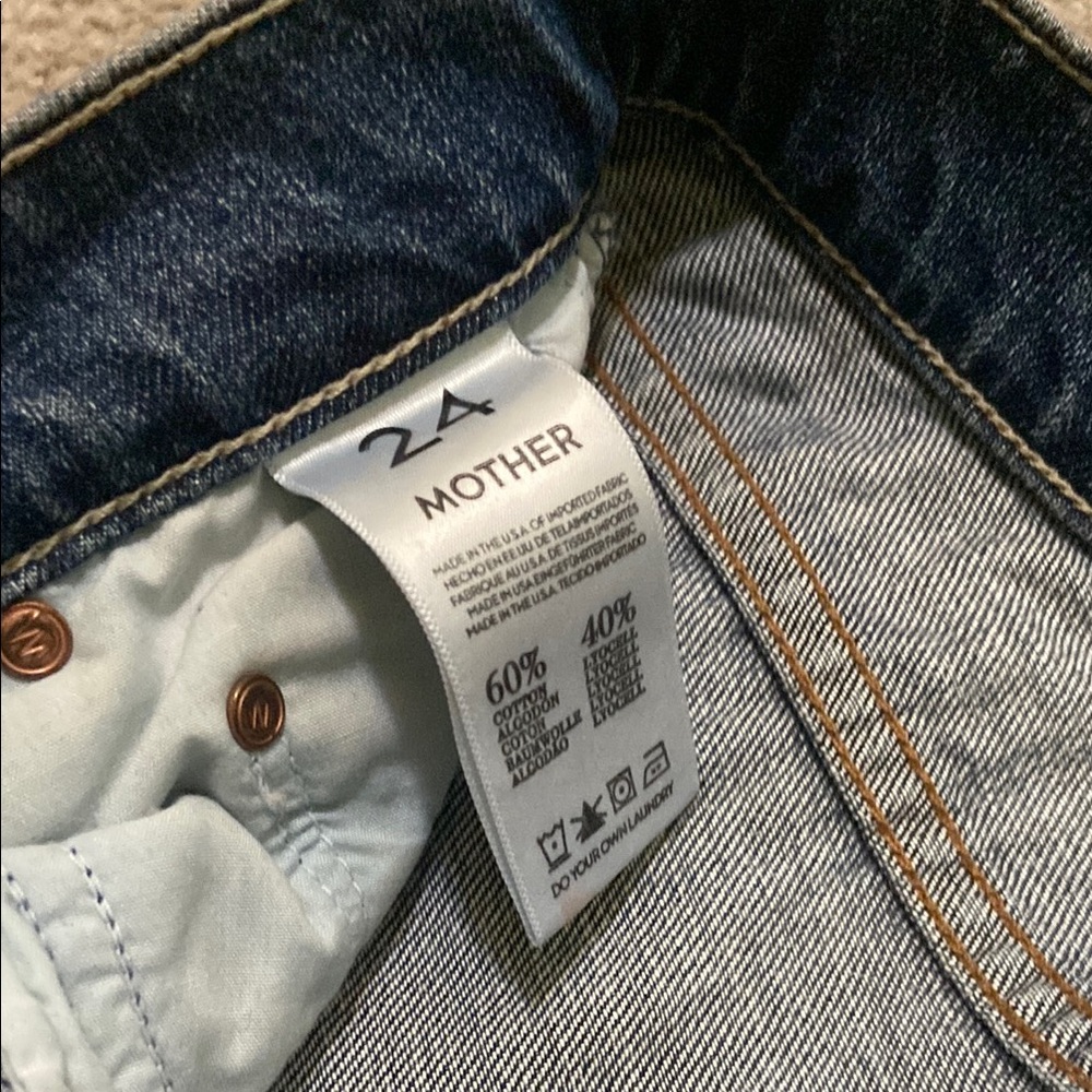 MOTHER Women's Blue Straight-Leg Jeans - Picture 4 of 7